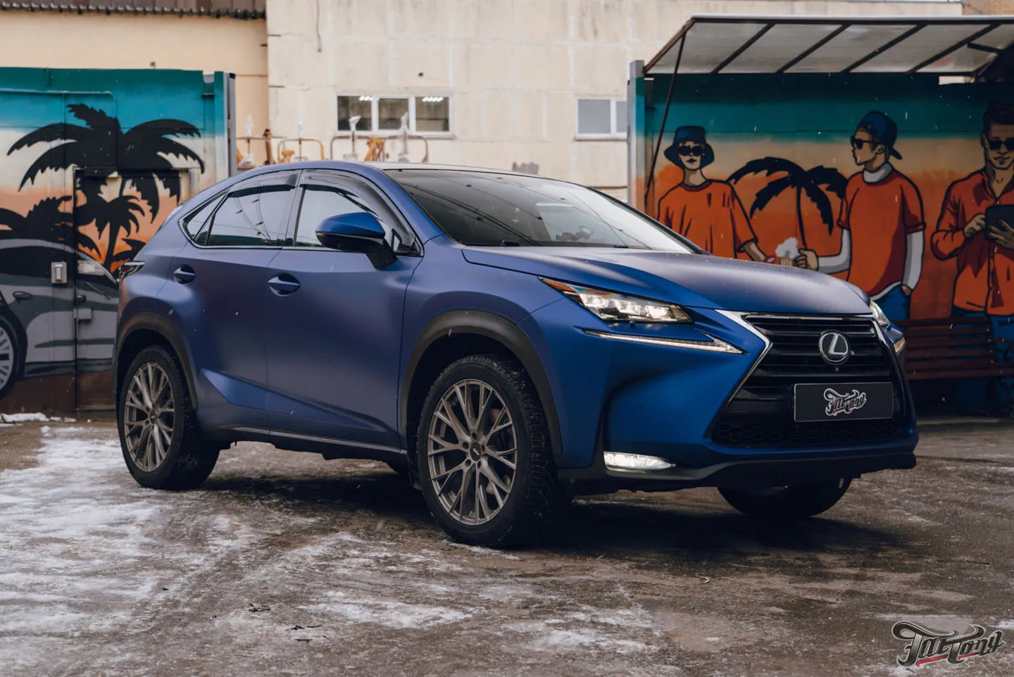 Ремонт Lexus NX200t после ДТП + оклейка матовой пленкой после ремонта